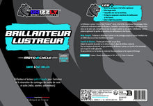 Charger l&#39;image dans la galerie, Le Brillanteur Lustreur Grizzly Wash Products® ravive et fait briller durablement les carénages.  Grâce à sa formule renforcée en additifs brillanteurs, il embellit et entretient durablement l&#39;esthétique de votre moto ou de votre cycle (vélos, scooters, cyclomoteurs).  Compatible sur tous les supports peints ou non peints, le Brillanteur Lustreur préserve également les parties en caoutchouc du vieillissement et des fissures.
